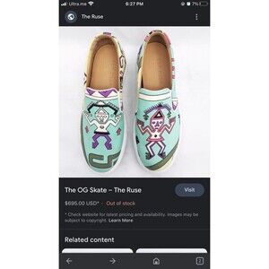 The Ruse The OG Skate Aztec Printed Sneaker Shoe~Women size 9 portugal